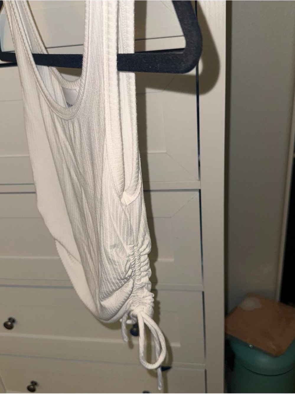 White Ribbed Tank Top - Picture 2 of 2